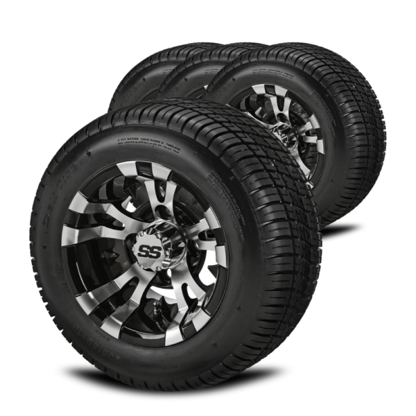 RM Cart 10" Warlock Black/Machined on 205/50-10 Deli Low Profile Tires