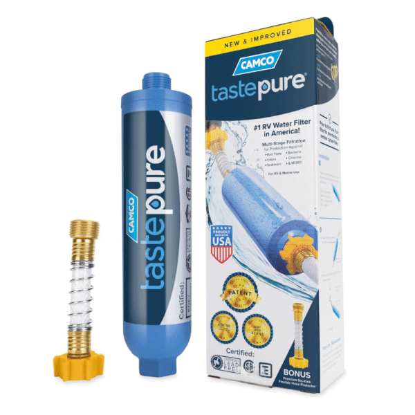 Camco Tastepure RV Water Filter - Advanced RV Inline Water Filter